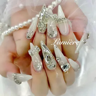 ネイル Lumière｜ ロング｜ワンホンのネイルデザイン