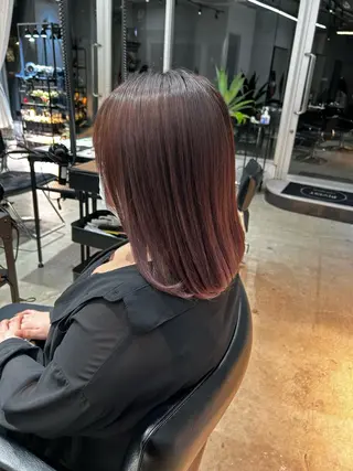 ミディアム カラー なかじま しほののヘアスタイル