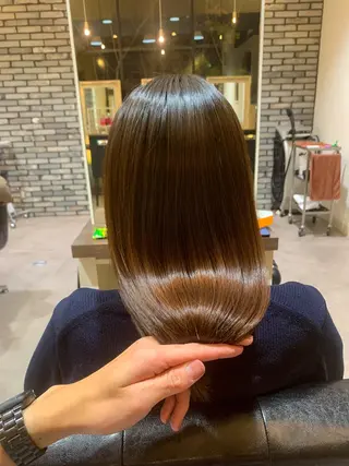 ロング 地毛風ストレート/ 髪質改善/榎本流行のヘアスタイル