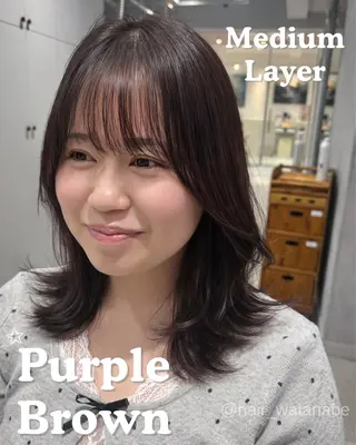 ミディアム 韓国hair ·͜· watanabeのヘアスタイル