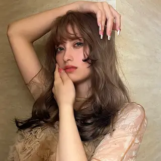 ロング カラー 柔らかい艶暖色 レイヤー🫧姫汝のヘアスタイル