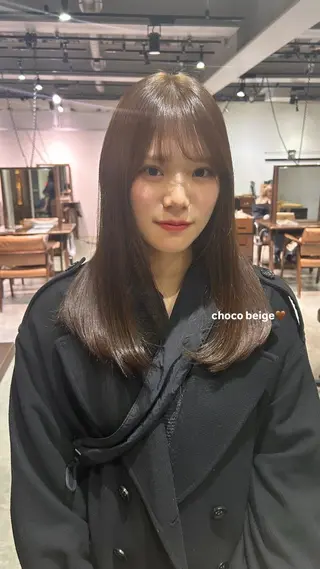 セミロング おしゃれボブ/暖色 カラー🧶いろはのヘアスタイル