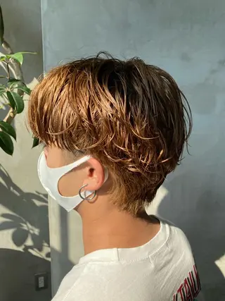 ショート パーマ メンズ 波巻きスパイラルパー マ/シャドウパーマ駿のヘアスタイル