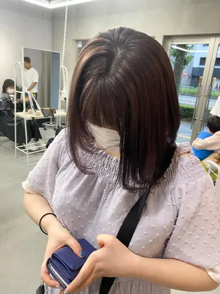ミディアム カラー 前橋 姫奈のヘアスタイル
