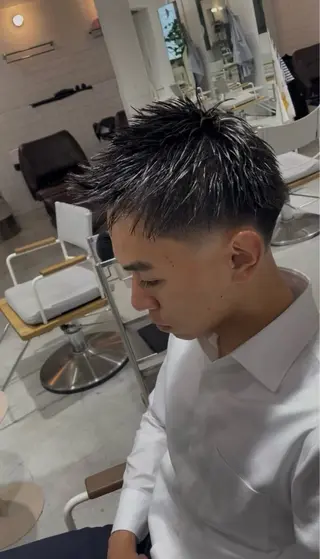 ショート メンズ フェードカット/メン ズパーマ/森巧真のヘアスタイル