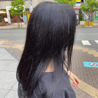 ロング カラー 酸スト/フェザー パーマ/三谷海斗のヘアスタイル