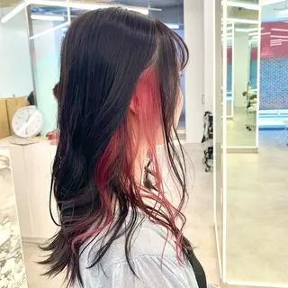 ロング カラー パーマ ヘアアレンジ メンズ キッズ Shanti所属・ボブ×自然な縮毛矯正 RYOGAのヘアスタイル