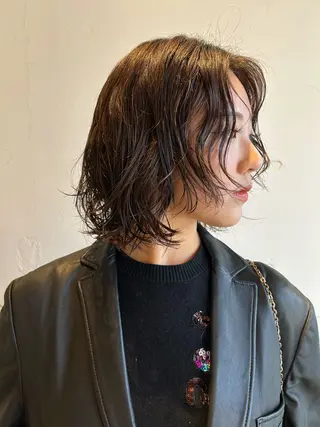 ミディアム パーマ 🗽デザインカット/ パーマ/MIRU🗽のヘアスタイル