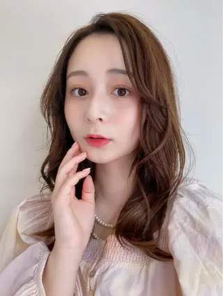 セミロング カラー 🪭risa 暖色/レイヤー🪭のヘアスタイル