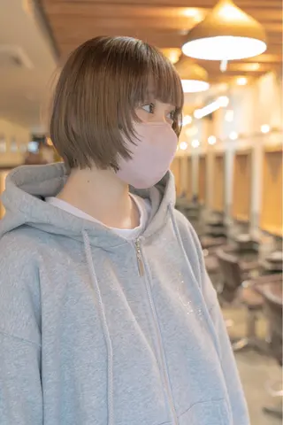 ショート カラー 【ボブ】縮毛矯正/ 船橋駅5分/鈴木杏美のヘアスタイル