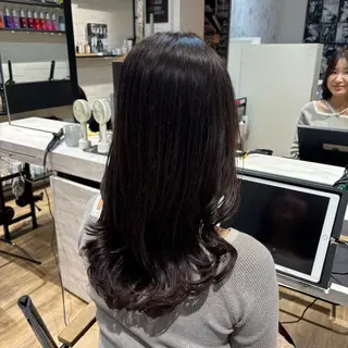 ミディアム カラー 柳原 沙耶のヘアスタイル