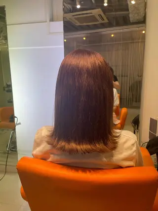セミロング カラー ヘアアレンジ 鶴﨑 美優亜のヘアスタイル