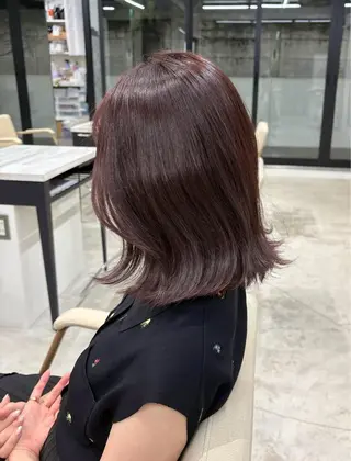 カラー しょうのともき ボブ／オレンジカラーのヘアスタイル