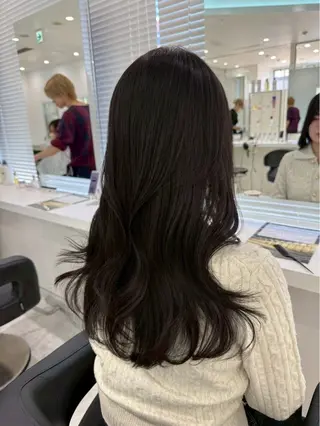 ロング 韓国ワンホン透明感 カラー✨🖤ここあのヘアスタイル