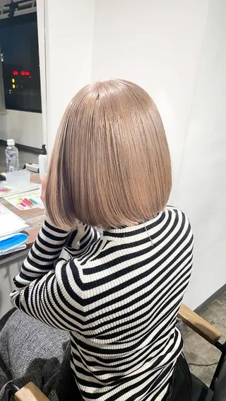 ミディアム カラー 暖色カラー🍒 ケアブリーチ/akiのヘアスタイル