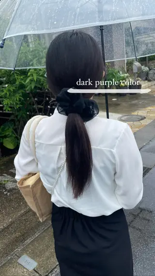 ロング カラー 堀口 鈴花のヘアスタイル