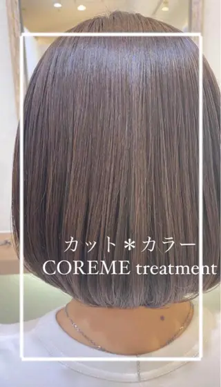 ミディアム カラー 縮毛矯正/髪質改善/ 艶髪ササキナツミのヘアスタイル