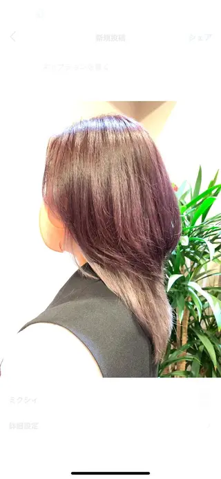 セミロング ゆうき あすかのヘアスタイル