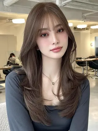 セミロング 🎀透明感カラー/ yuka🎀のヘアスタイル