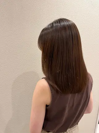 セミロング 中村 佳歩のヘアスタイル