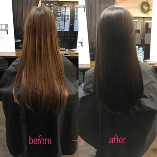 ロング カラー 縮毛矯正&髪質改善 MAILHAIRのヘアスタイル