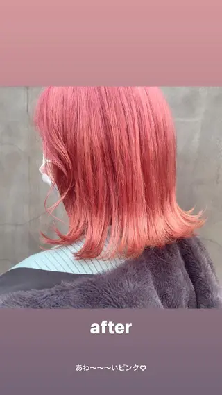 ショート カラー ヘアアレンジ 髪質改善カラー&TR 縮毛矯正/弱酸性矯正のヘアスタイル