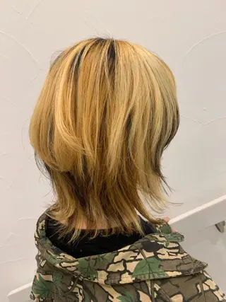 ミディアム カラー ヘアアレンジ ミドウチ アヤカのヘアスタイル