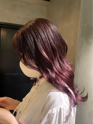 セミロング カラー デザイン/アレンジ ❤︎イシイレイのヘアスタイル