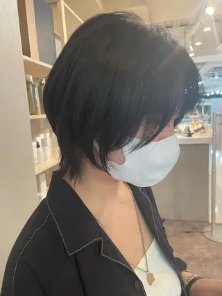 ショート レイヤー/ウルフ/ 縮毛矯正/照井友梨のヘアスタイル