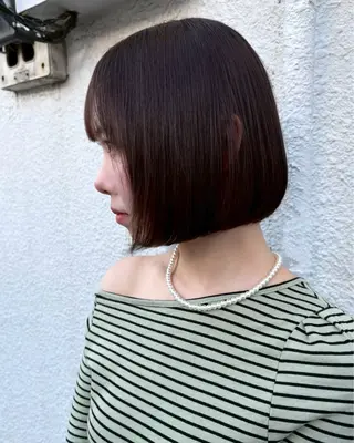 ミディアム 深澤 帆乃のヘアスタイル