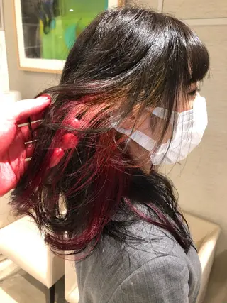 セミロング カラー dogstar小林諒 パーマ/レイヤーのヘアスタイル