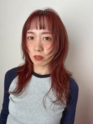 セミロング いりえ しゃけのヘアスタイル