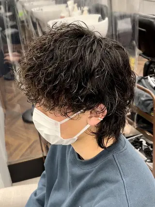 メンズ 🍐シャドウパーマ メンズ特化/守岡🍐のヘアスタイル