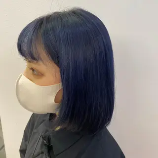 ミディアム カラー 渡邊 唯のヘアスタイル