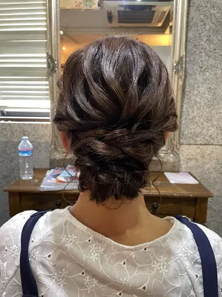 ミディアム ヘアアレンジ Hair Labo ASH  あみん♡のヘアスタイル