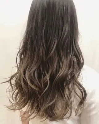 ロング カラー パーマ ヘアアレンジ 暖色ボブ 🍊rikakoのヘアスタイル