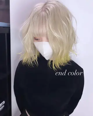 ミディアム カラー 💜ハイトーン💛 マジカルかいちゃんのヘアスタイル