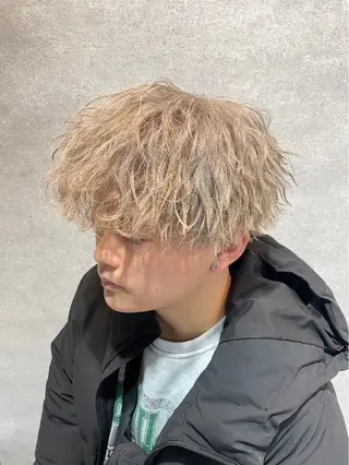 カラー ヘアアレンジ メンズ Ryo横浜韓国ヘア/ 曲がる縮毛矯正特化のヘアスタイル
