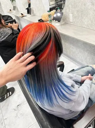 ミディアム 🦋ハイトーン🦋 石山 希理🦋のヘアスタイル