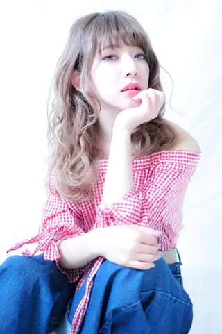 ミディアム カラー モテ髪透明感❤️ デイズヘアカラーのヘアスタイル