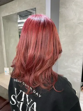 セミロング カラー 韓国レイヤー🇰🇷 美髪縮毛矯正🫧拓海のヘアスタイル