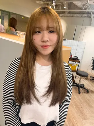 ロング 縮毛/パーマ/カラー LUVISM佐藤里咲のヘアスタイル
