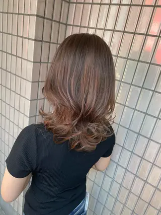ミディアム 原 千景のヘアスタイル