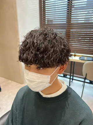 ショート パーマ メンズ 波巻きスパイラルパー マ/シャドウパーマ駿のヘアスタイル