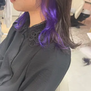 ミディアム カラー 坂本 沙也加のヘアスタイル