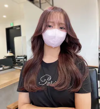 ロング カラー ヘアアレンジ🎀 yuuka 🤍のヘアスタイル