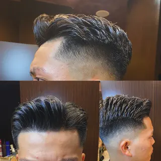 ミディアム 北川 竜也のヘアスタイル