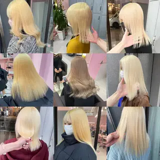 セミロング ❄️💛エクステ ブリーチ❄️yukiのヘアスタイル