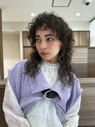 セミロング パーマ ブリーチパーマ 🎀Rumiのヘアスタイル