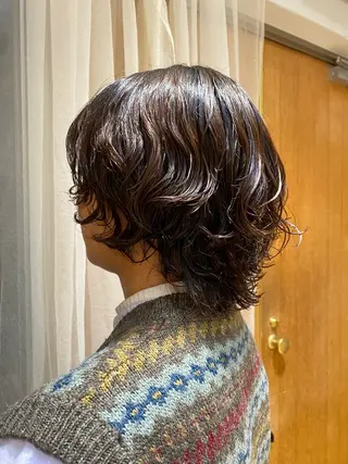 ミディアム 大人可愛い♡コテ巻き パーマ🌼杉田 萌恵のヘアスタイル